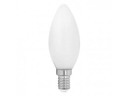 Filamentová LED opálová žárovka, E14, C35, 4W, neutrální bílá