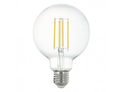 LED stmívatelná filamentová retro žárovka, E27, G95, 6W, teplá bílá