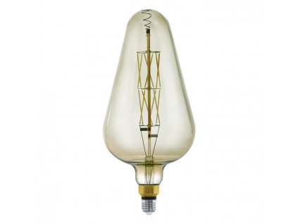 LED stmívatelná filamentová retro žárovka, E27, D165, 8W, 600lm, teplá bílá