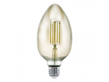 LED stmívatelná filamentová retro žárovka, E27, B80, 4W, 360lm, teplá bílá