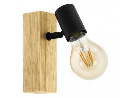 Designové jednobodové svítidlo TONSHEND 3, styl žárovka, dřevo, 16,5x50cm