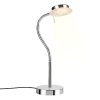 Flexibilní stolní LED lampa do kanceláře SERGIO, 4,5W, teplá bílá, chromovaná