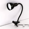 Stolní flexibilní LED lampa s klipem, 5W, teplá bílá, 31cm, černá