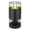 Stolní industriální kovová lampa DIMITRI, 1xE27, 40W, kulatá, černá