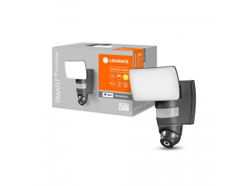 Vonkajšie nástenné LED svietidlo s kamerou, reproduktorom a senzorom SMART  WIFI FLOOD CAMERA - Riteli.sk
