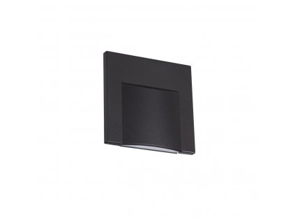 LED orientačné schodiskové osvetlenie ELINA, 0,8 W, teplá biela, hranaté, čierne