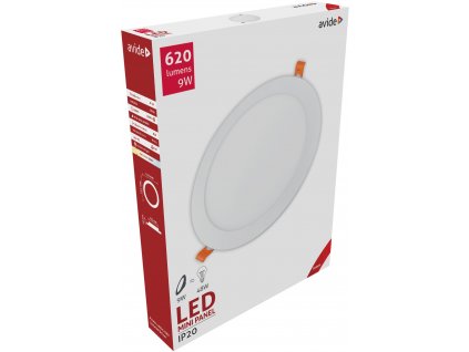 Zápustný LED panel, 9W, teplá biela, 14cm, okrúhly, biely