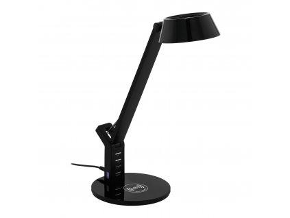 Stolná LED lampa s možnosťou nabíjania telefónov BANDERALO, 4,8 W, teplá-studená biela, čierna