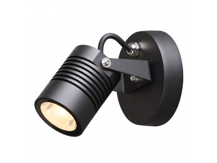 Vonkajšie nástenné LED bodové svietidlo IBIZA, 5W, teplá biela, čierne