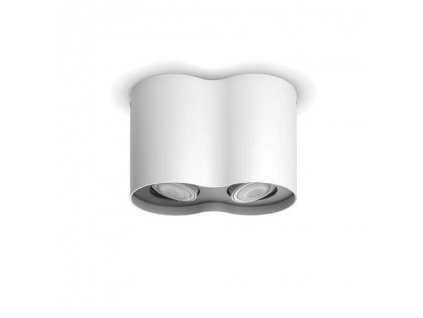 Prisadené stropné LED inteligentné osvetlenie HUE PILLAR, 2xGU10, 5W, teplá biela-studená biela, bie