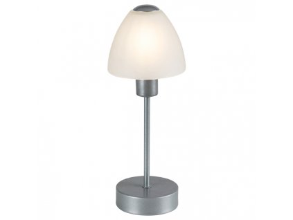 Moderná stolná stmievateľná lampa LYDIA, 1xE14, 40W, strieborná