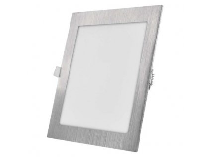 LED vstavané svietidlo NEXXO, štvorcové, strieborné, 18W, 22,5x22,5cm, teplá biela-studená biela