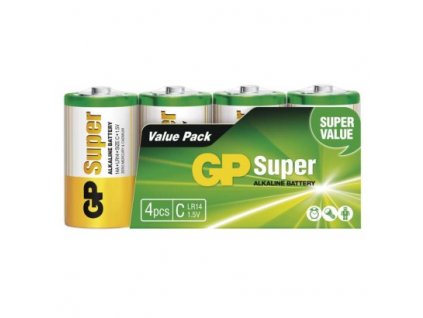 Alkalická batéria GP Super C (LR14), 4 ks