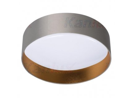 Prisadené stropné LED osvetlenie RIFA, 17,5 W, teplá biela, okrúhle, šedozlaté