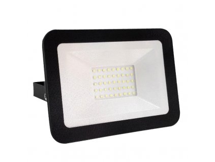LED nástenný reflektor, 30W, IP65, 4000K, neutrálna biela, čierny