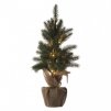 Vianočný dekoračný stromček s LED svetlami, teplá biela, 3xAA, 52cm, časovač