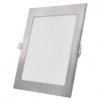 LED vstavané svietidlo NEXXO, štvorcové, strieborné, 18W, 22,5x22,5cm, teplá biela-studená biela