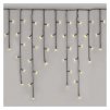 LED vonkajší vianočný multifunkčný záves STALACTITE LIGHTS, 200xLED, teplá biela, 3,6x0,7m, 8 funkci