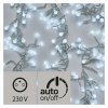 LED vianočná vonkajšia reťaz, ježko, s časovačom, 2,4m, studená biela