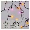 LED vonkajšia vianočná reťaz CHERRY, 40xLED, žlté/ružové svetlo, 4m, časovač, guličky