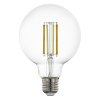 LED múdra filamentová žiarovka, E27, G95, 6W, 2200-6500K, 806lm, teplá-studená biela, číra