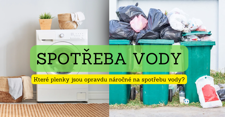 Látkové vs. jednorázové: Kolik vody opravdu spotřebují plenky?