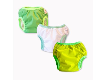 Sada tréninkových kalhotek LIME  / 💦 natahovací odplenkovací kalhotky, 3ks