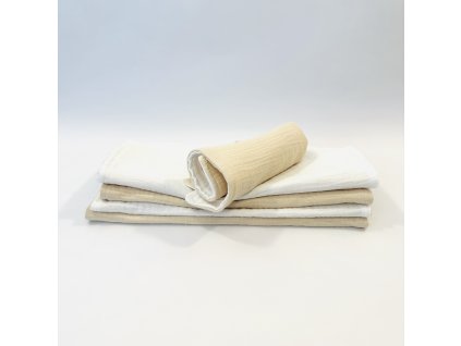 Mini mušelínka (5ks) NUDE  / 👩‍🍼 utěrka pro miminko