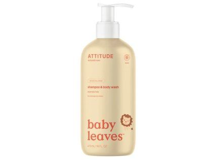 ATTITUDE Dětské tělové mýdlo a šampon (2v1)  🌱 hrušková šťáva, 473ml