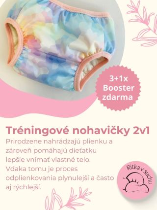 Naše tréningové nohavičky 2v1 nahrádzajú klasickú plienku, no zároveň pomáhajú dieťatku lepšie vnímať vlastné telo. Vďaka...