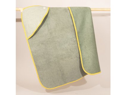 Bamboo-ľanová osuška s kapucňou MINT  bambusová osuška s ľanovou kapucňou 70x70cm