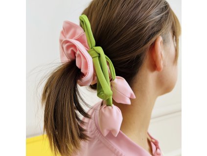 Gumička scrunchie TULIP  ♻️ 100% ZERO WASTE