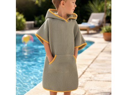 Poncho wafle PISTACHIO  na pláž aj k bazénu