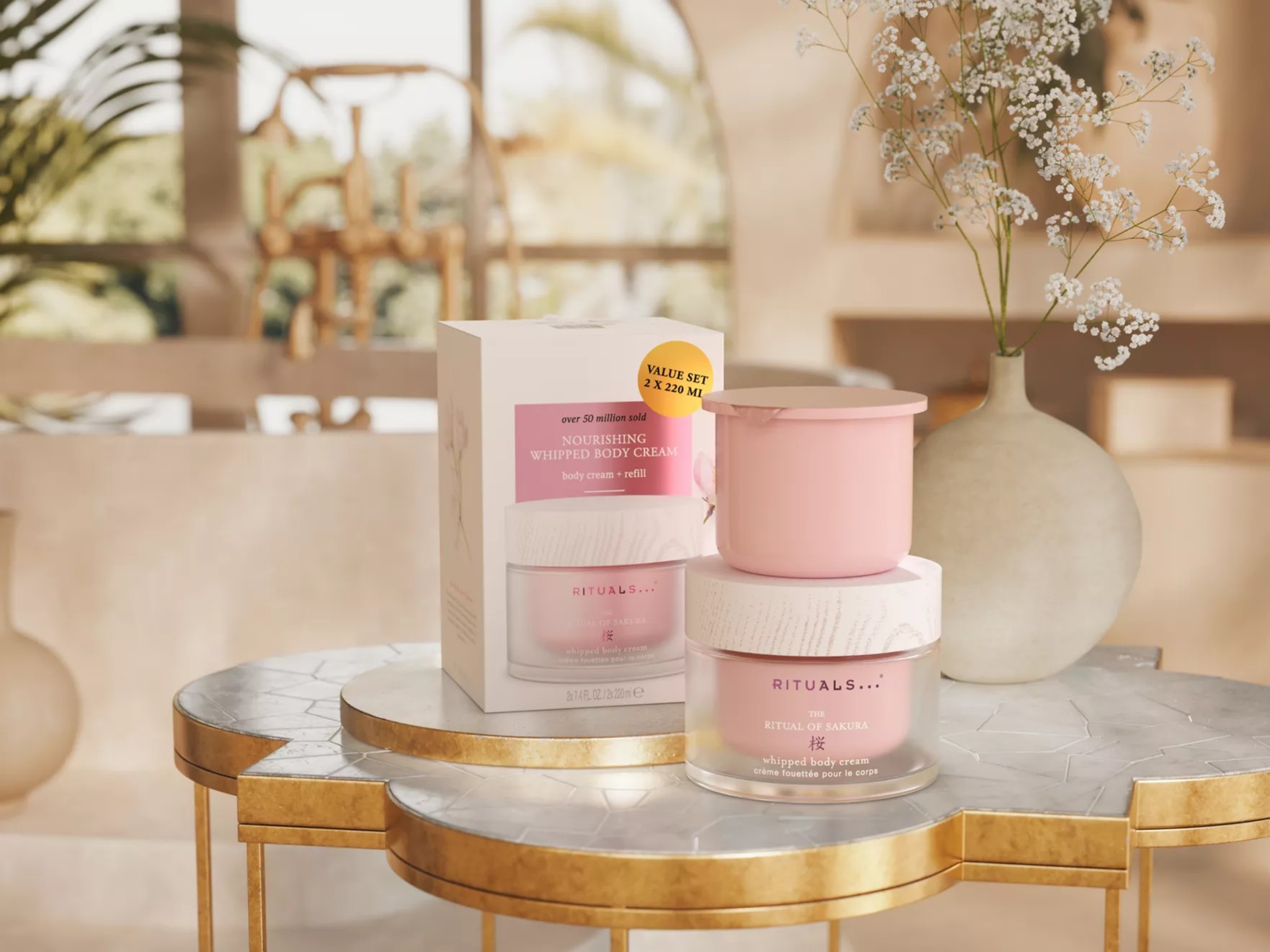 Sakura Body Cream + Refill Pack