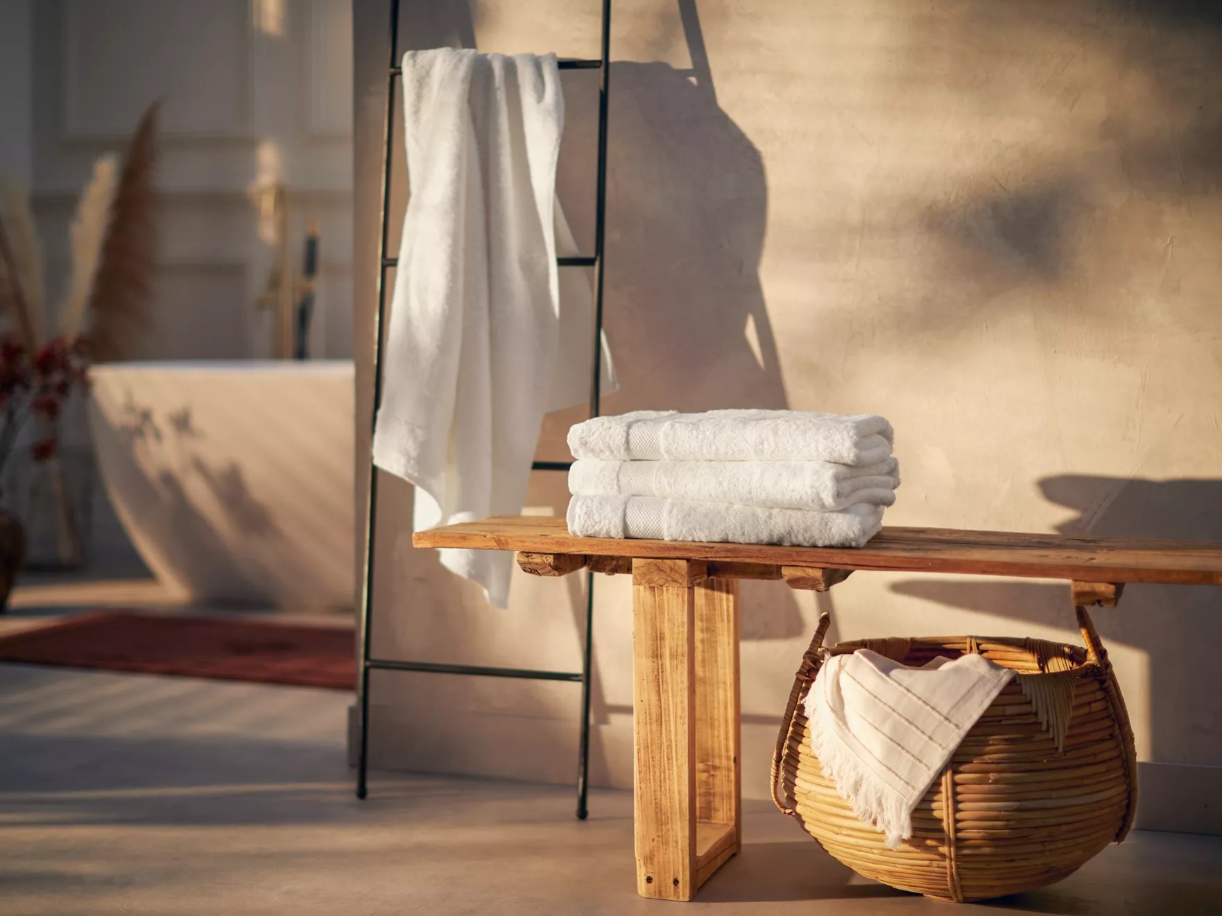 Cotton Bath Towel Off White