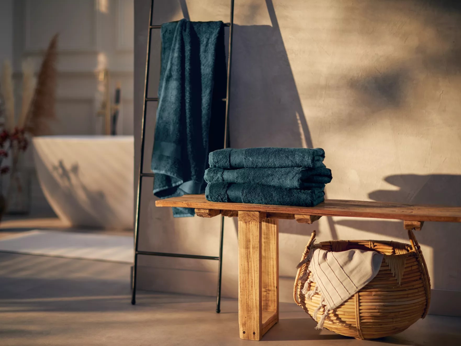 Cotton Bath Towel Petrol