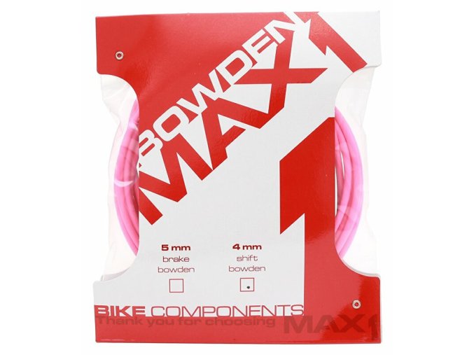 151088 bowden max1 4 mm fluo ruzova baleni 3 m