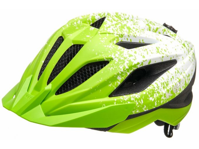 175512 prilba ked street junior pro m lime green white matt 53 58 cm