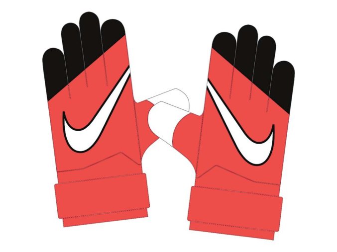 Nike GK match  GS0282 877 červená/černá/b Brankářské rukavice (velikost 11)