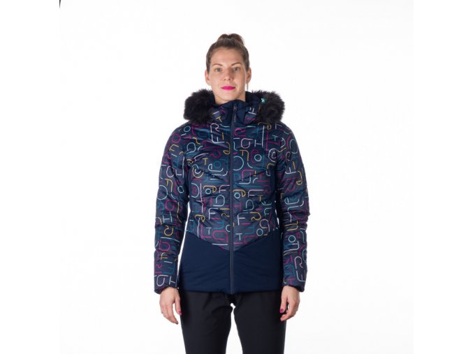 bu 6145snw women s ski allover print insulated jacket0