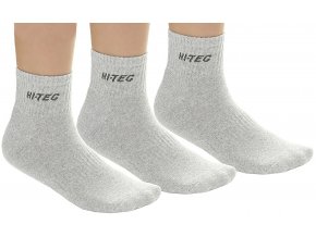 Ponožky Hi-tec quarro pack grey melange (velikost 36 - 39)