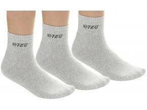 Hi-tec quarro pack Jr grey melange Ponožky (.velikost 28-32)
