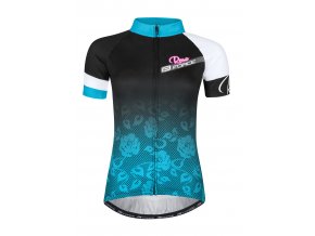 Force Rose černo - modrý  9001341 Dámský cyklistický dres (velikost M)