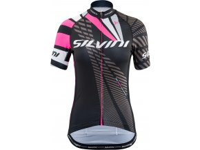 silvini cyklo dres team black pink s