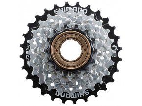 234327 1 6 kolo shimano mf tz510 14 28 zubu stribrne cerne v krabicce