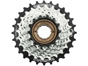 239595 7 kolo shimano mf tz510 14 28 zubu hnede cerne v krabicce