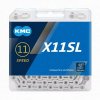 146669 1 retez kmc x 11 super light stribrny v krabicce 118 cl