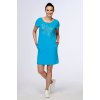 Draps dámské šaty 7139 tyrkysová (Velikost L)