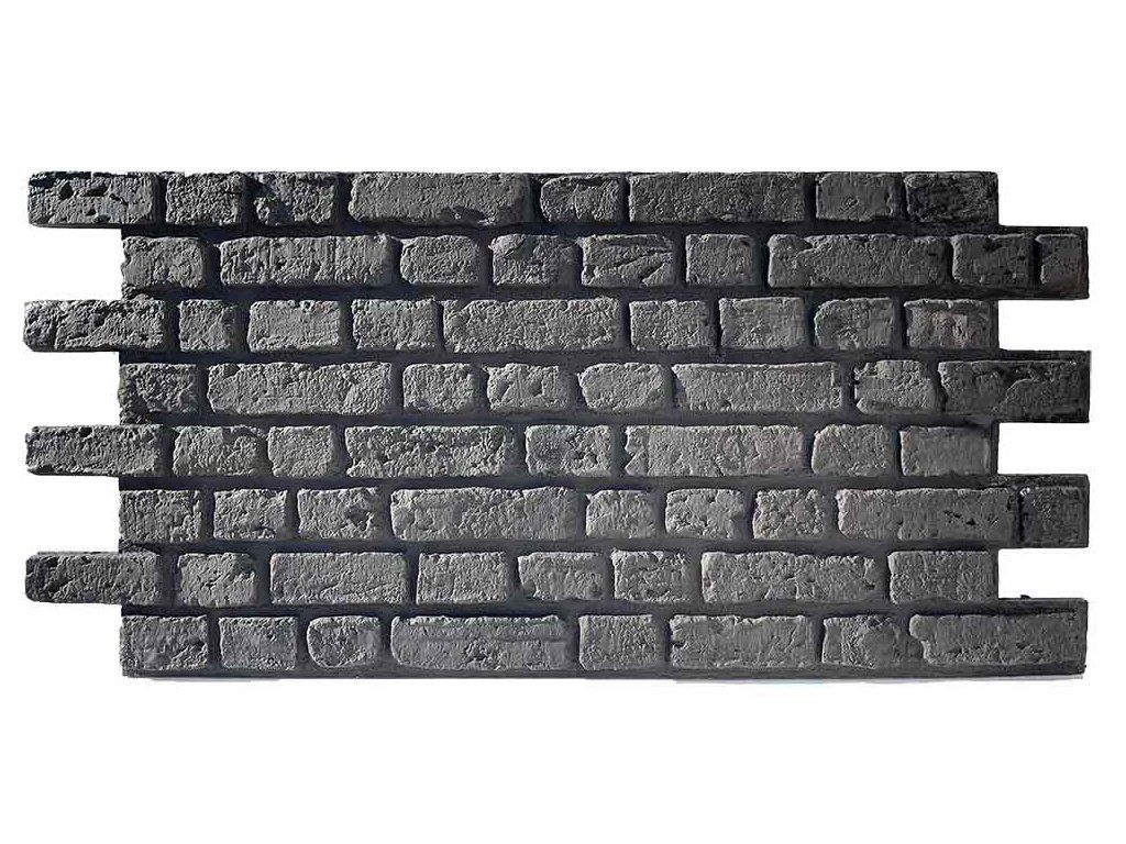 3D nástěnný panel XL PU Ladrillo Vintage – Nero antracitový