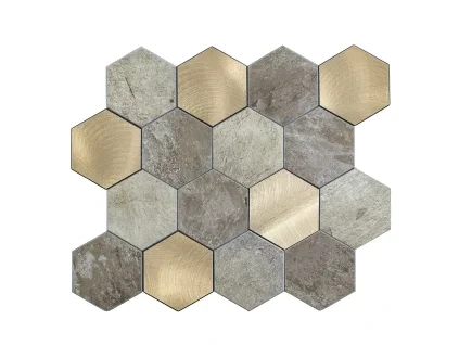 mozaika hexagon béžovo šedá